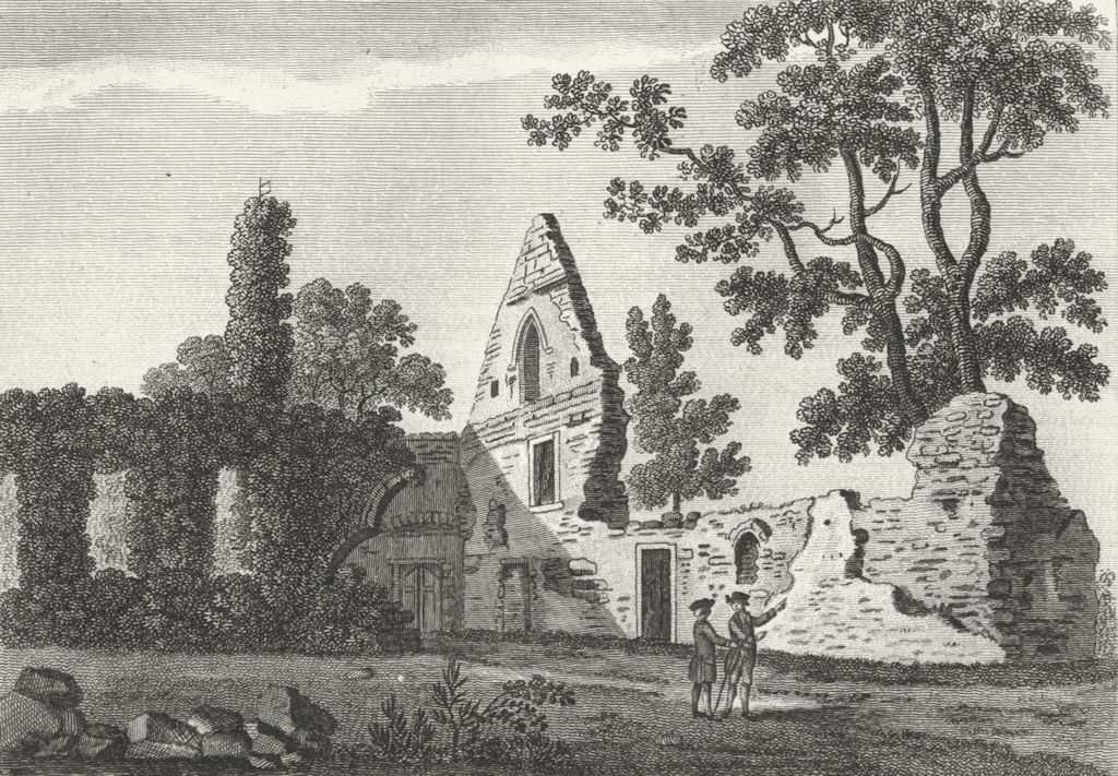 BUCKS. Burnham Abbey. Grose. 18C 1795 old antique vintage print picture