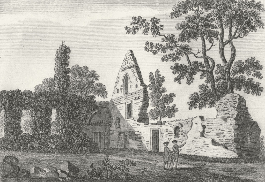 BUCKS. Burnham Abbey. Grose. 18C 1795 old antique vintage print picture
