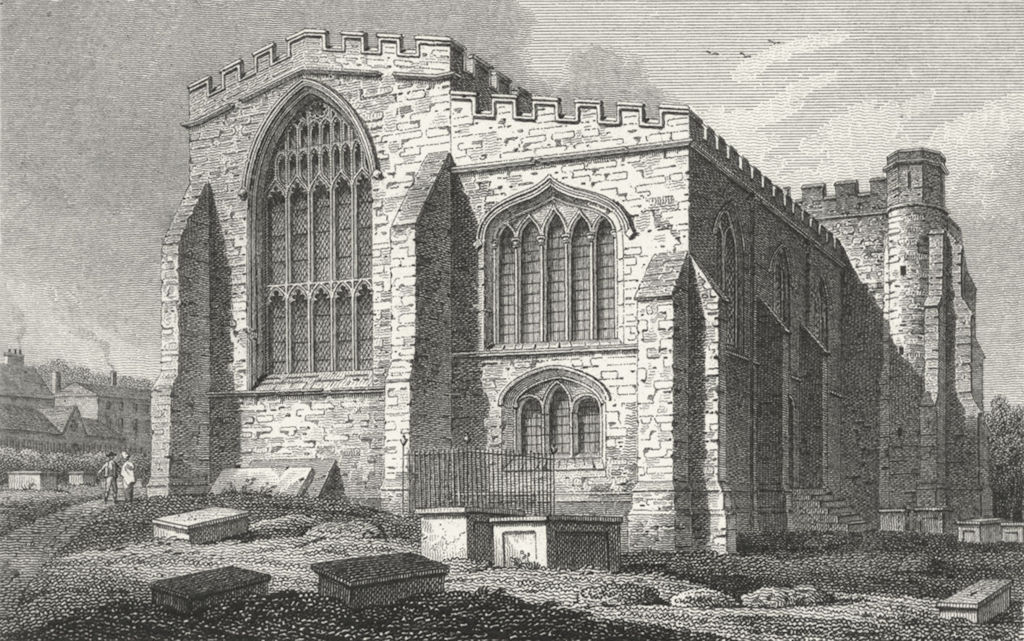 WALES. Bangor Cathedral, Rev John Warren, Dean of 1817 old antique print
