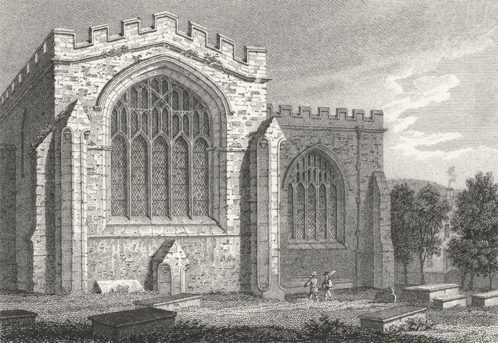 BANGOR. Transept, Cathedral. Wales Caernarfonshire.  1817 old antique print
