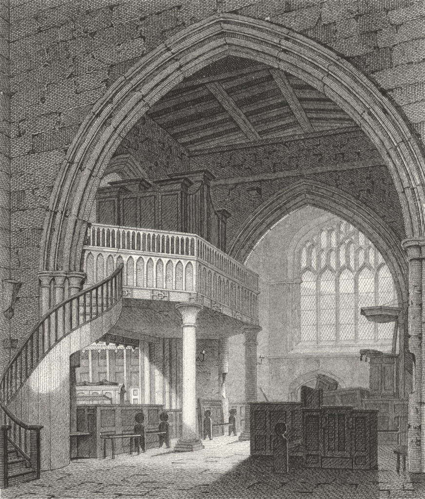 BANGOR. Transept, Cathedral; Henry Majendie Bishop of 1817 old antique print