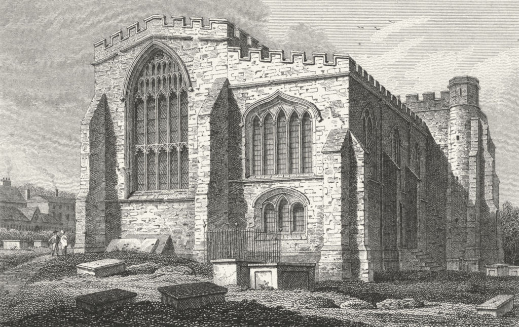 Associate Product BANGOR. East end Cathedral; Rev John Warren, Dean of 1814 old antique print