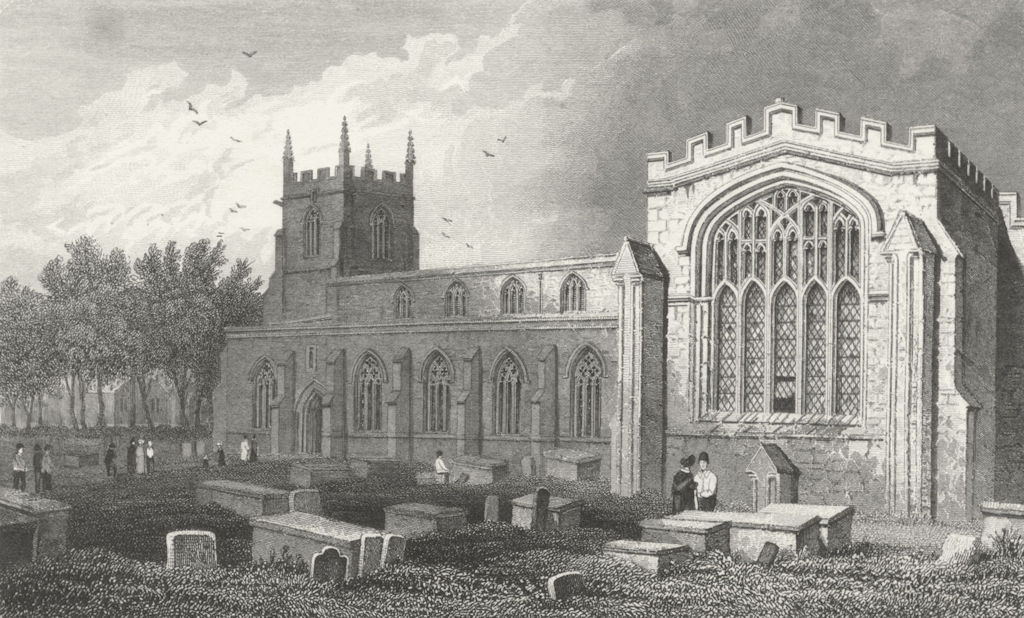 WALES. Bangor Cathedral, Caernarfonshire. Gastineau 1831 old antique print