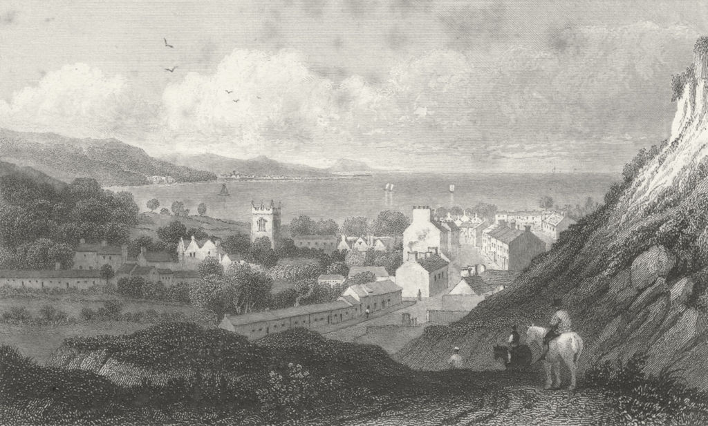 WALES. Bangor. Wales Caernarfonshire. Gastineau c1831 old antique print