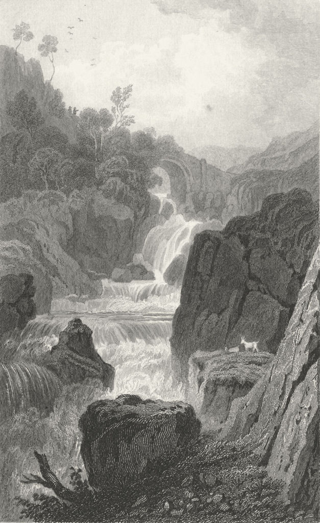 CAERNARFONSHIRE. Pont Rhydlanfair, Capel Curig.  c1831 old antique print