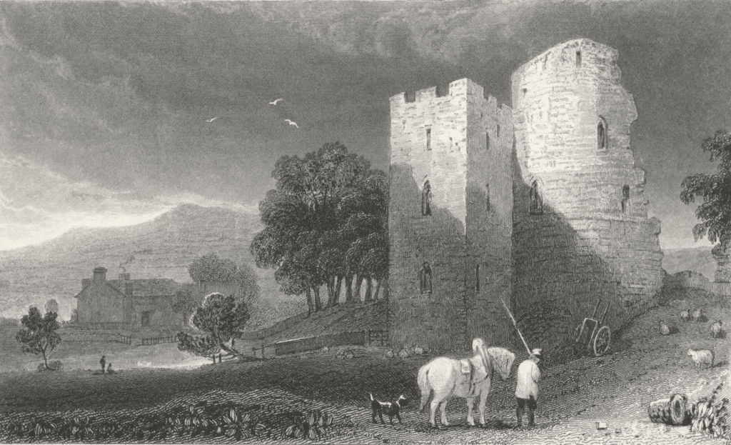 WALES. Crickhowell Castle, Brecknockshire 1831 old antique print picture