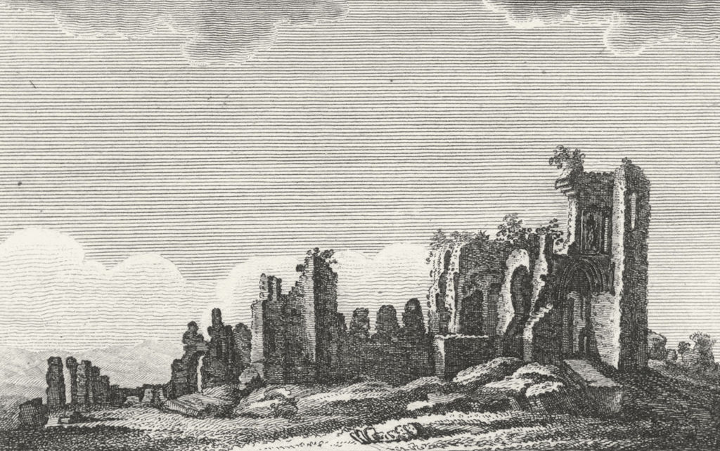 WALES. Denbigh Castle. Lackington 1804 old antique vintage print picture