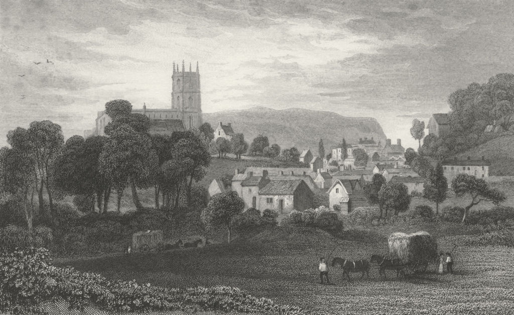 WALES. Mold, Flintshire. Gastineau 1831 antique vintage print picture