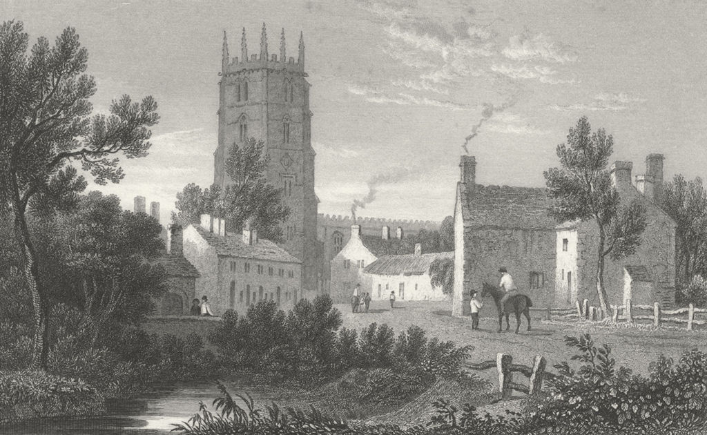 WALES. Northop, Flintshire. Gastineau 1831 old antique vintage print picture