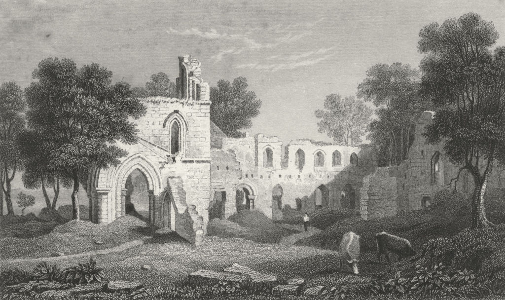 WALES. Basingwerk abbey, Flintshire. Gastineau 1831 old antique print picture