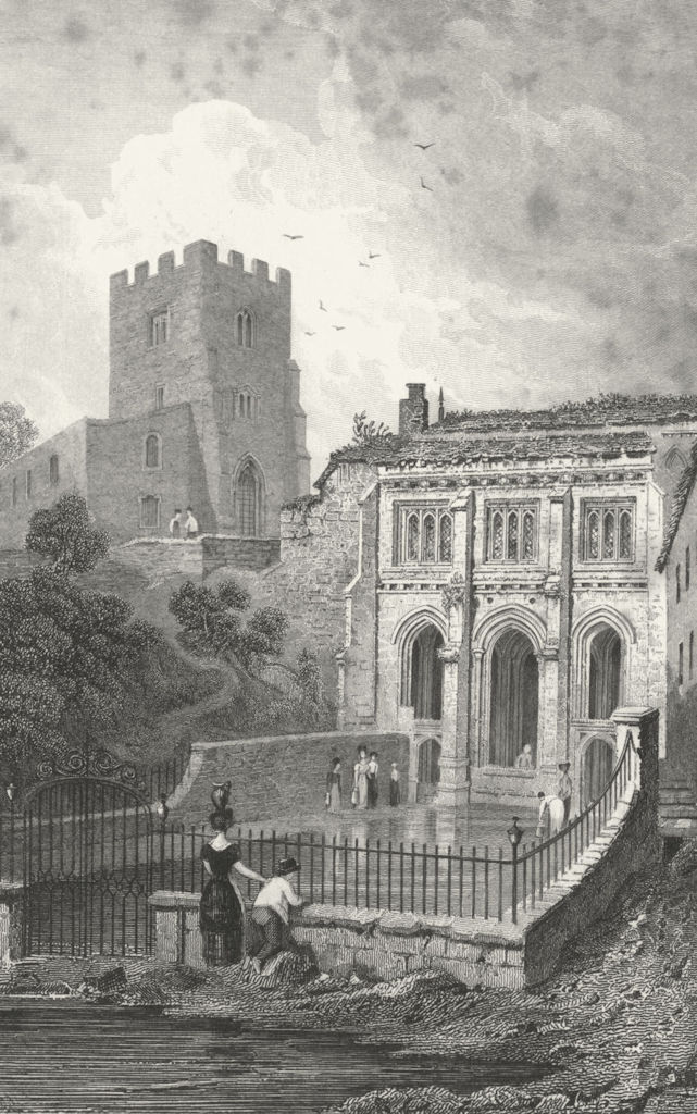 WALES. St Winefride's well, Flintshire. Gastineau 1831 old antique print