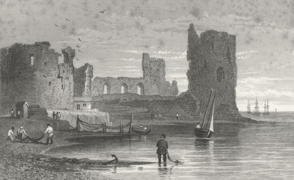 WALES. Flint Castle. Gastineau 1831 old antique vintage print picture