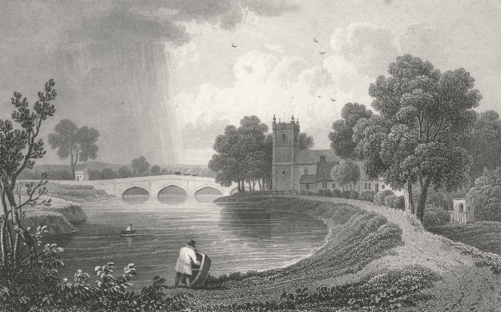 WALES. Bangor Iscoed, Flintshire. Gastineau 1831 old antique print picture
