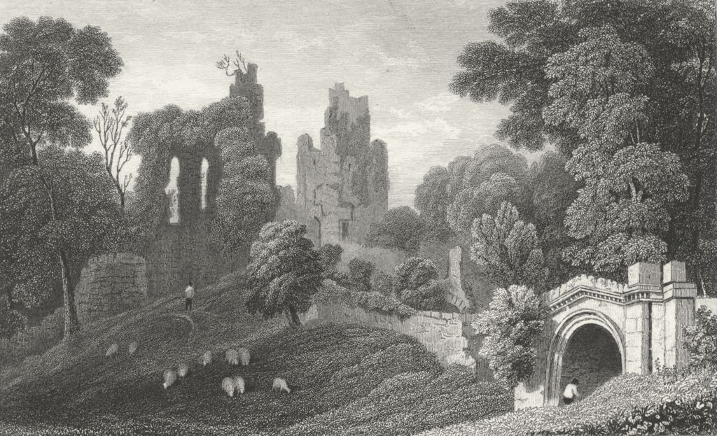 WALES. Hawarden Castle, Flintshire. Gastineau 1831 old antique print picture