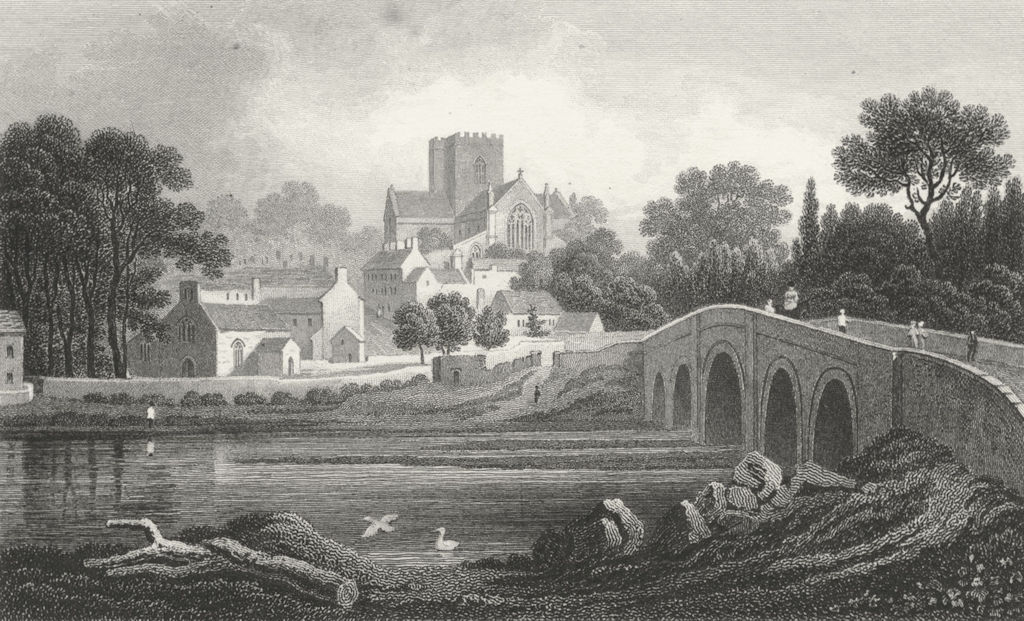 WALES. St Asaph, Flintshire. Gastineau 1831 old antique vintage print picture
