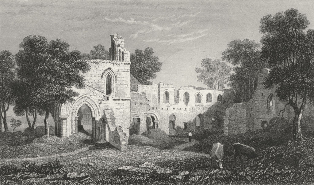 Associate Product WALES. Basingwerk abbey, Flintshire. Gastineau 1831 old antique print picture