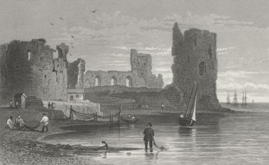 WALES. Flint Castle. Gastineau 1831 old antique vintage print picture