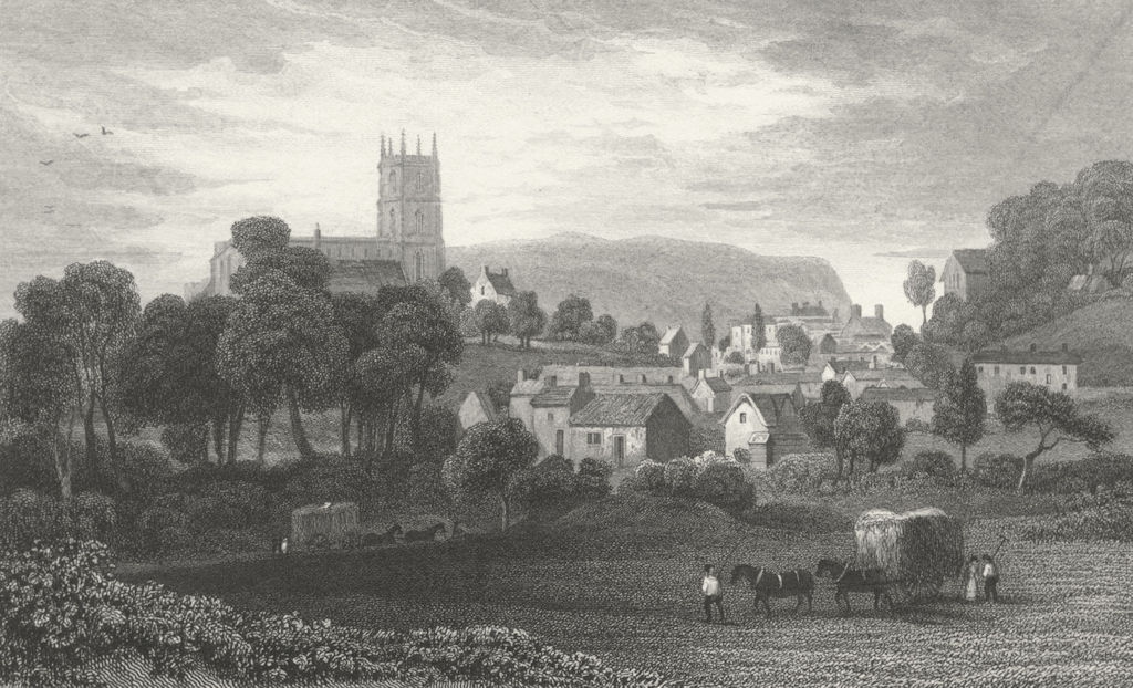 WALES. Mold, Flintshire. Gastineau 1831 antique vintage print picture