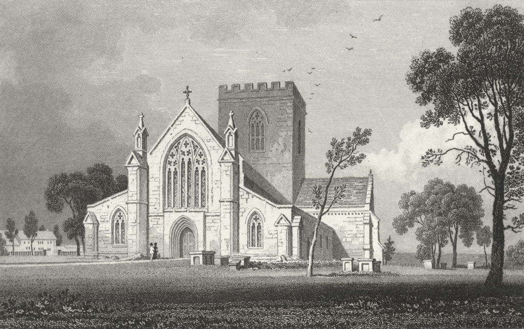 WALES. St Asaph Cathedral, Flintshire. Gastineau 1831 old antique print