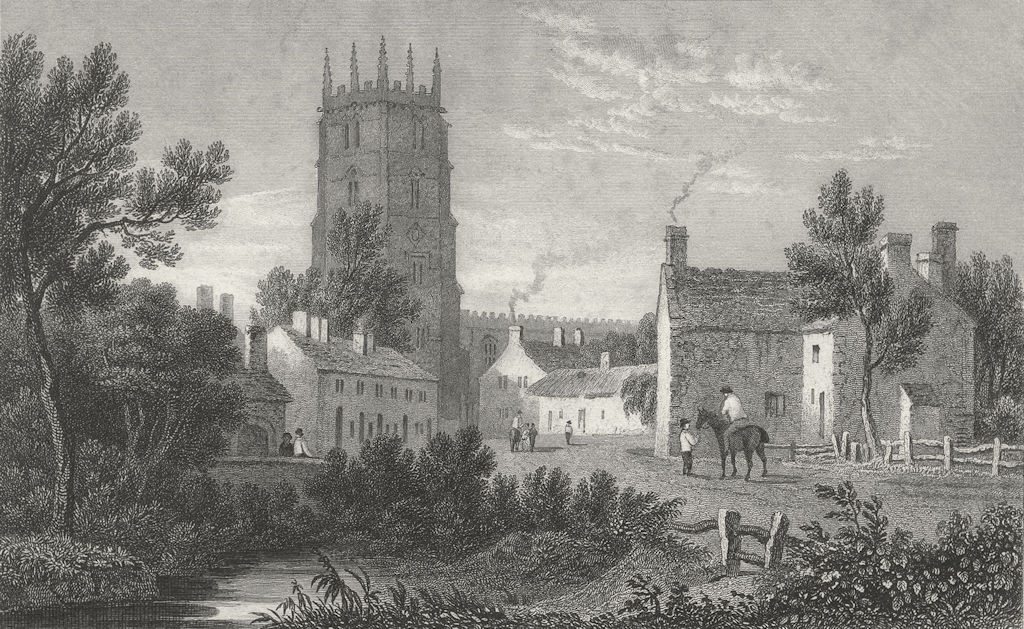 WALES. Northop, Flintshire. Gastineau 1831 old antique vintage print picture