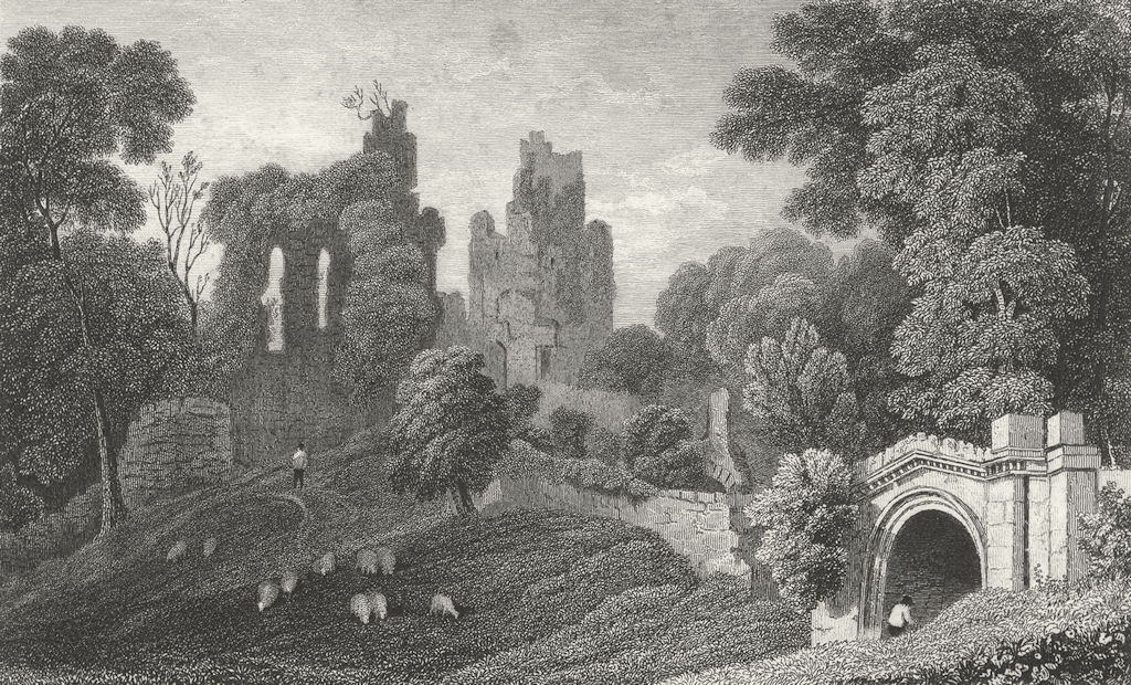 Associate Product WALES. Hawarden Castle, Flintshire. Gastineau 1831 old antique print picture