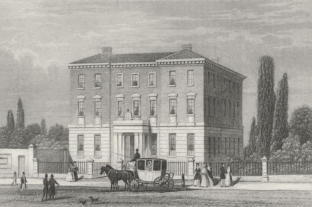 BIRMINGHAM. The Queen's Hospital. DUGDALE 1835 old antique print picture