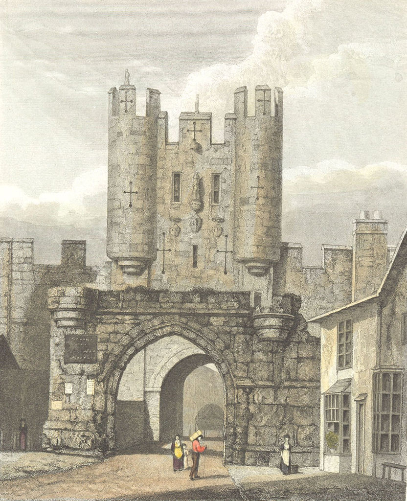 Associate Product YORKS. Mickle gate bar-York. Westall 1830 old antique vintage print picture