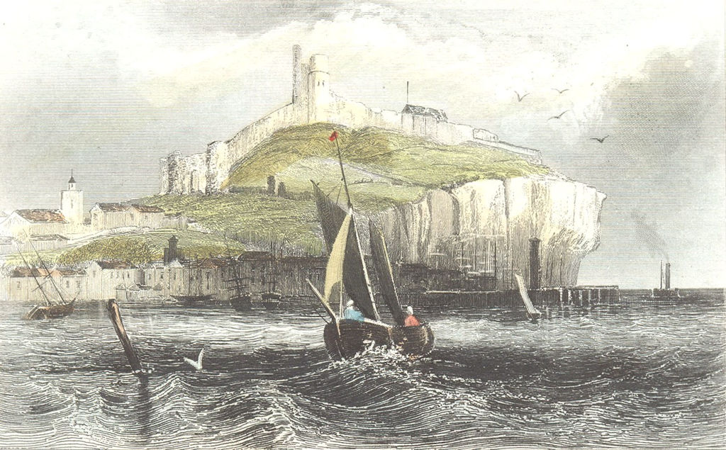 YORKS. Scarborough Castle. DUGDALE 1835 old antique vintage print picture