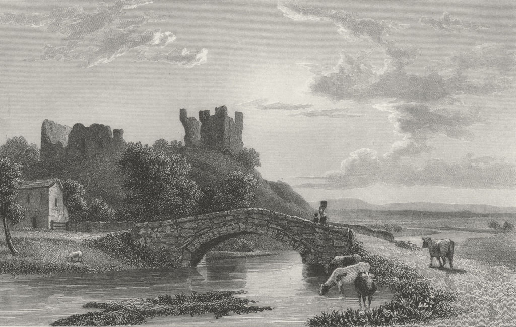 WESTMORLAND. Brough Castle. Westall-Finden 1832 old antique print picture