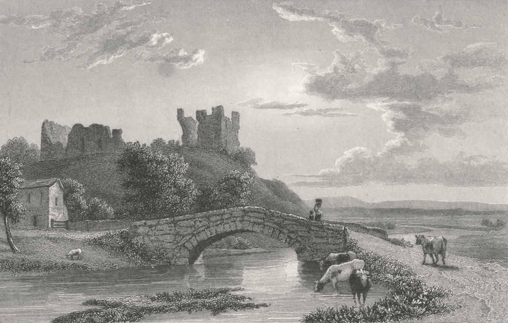WESTMORLAND. Brough Castle. Westall. Kendal -Finden 1830 old antique print