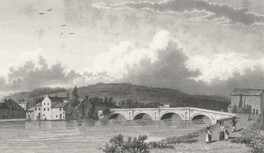 Associate Product KENDAL. Strammongate bridge. Westmorland Westall 1834 old antique print