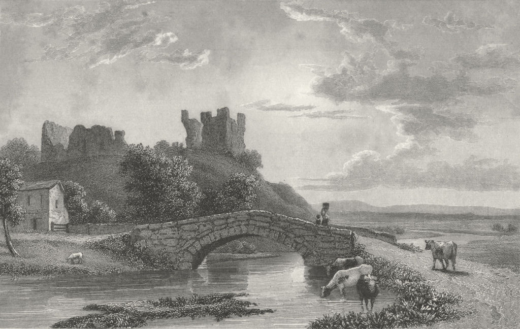 WESTMORLAND. Brough Castle. Westall. Kendal -Finden 1834 old antique print