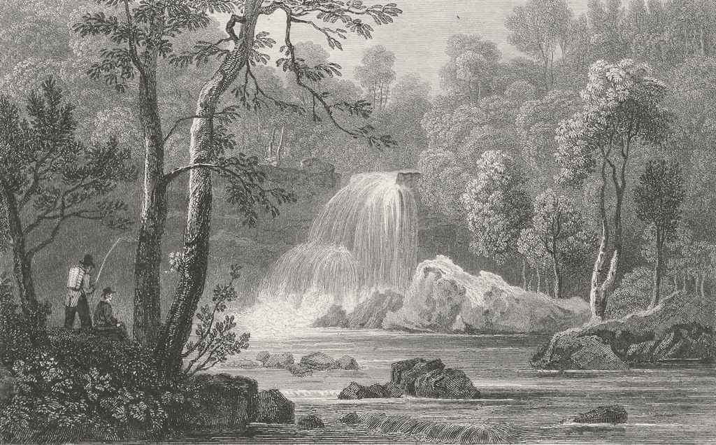 Associate Product RHAEADR DU. Tan y Bwlch Merionethshire. Bwelch c1831 old antique print picture