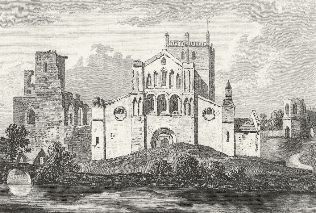 WALES. St David's College Pembrokeshire. Grose. 18C 1795 old antique print