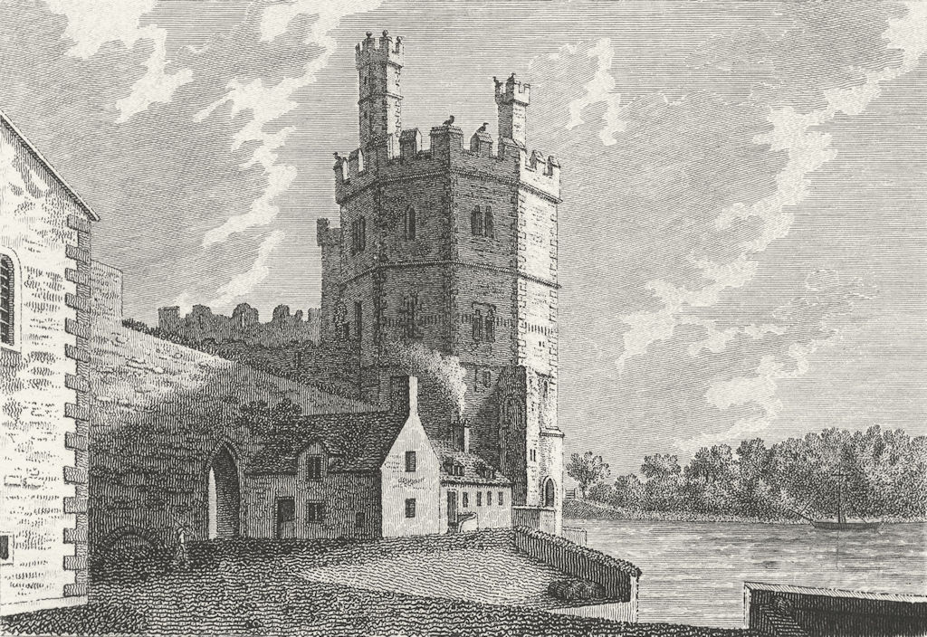WALES. Caernarfon Castle. Grose. 18C 1795 old antique vintage print picture