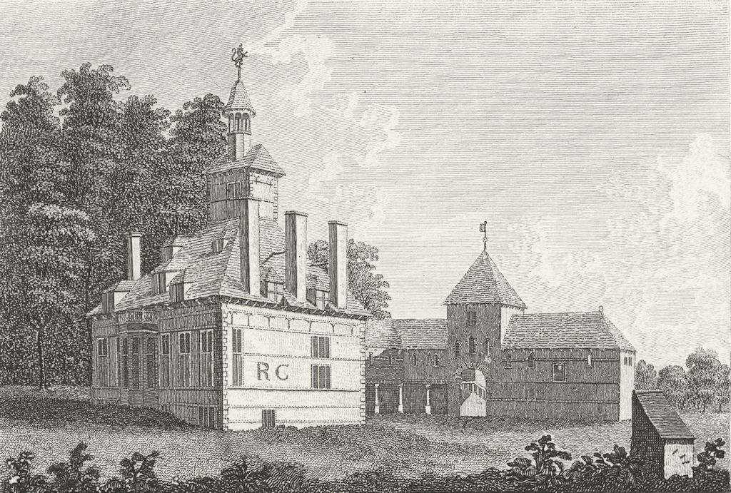WALES. Bachegrig House, Flintshire. Flint. Grose. 18C 1795 old antique print