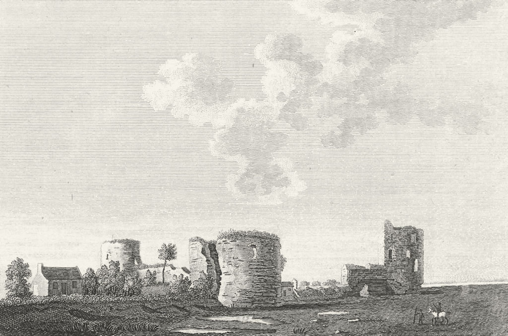 WALES. Flint Castle. Grose. 18C-Roberts 1795 old antique vintage print picture