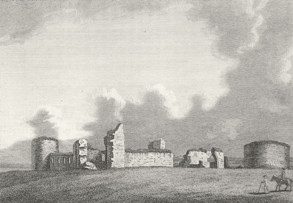 WALES. Flint Castle. Grose. 18C 1795 old antique vintage print picture