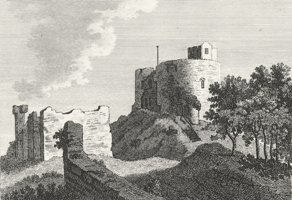 WALES. Howerden Castle, Flintshire. Flint. Grose. 18C 1795 old antique print