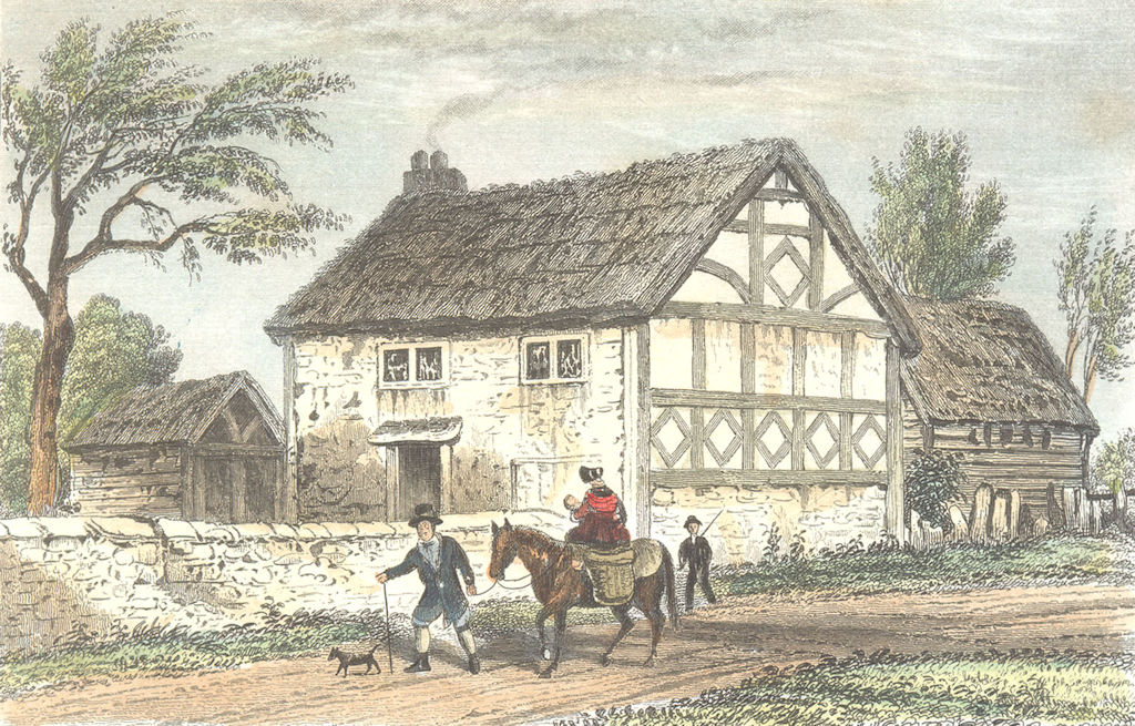 SUSSEX. Birthplace of Seldon, Salvington. DUGDALE 1835 old antique print