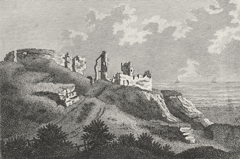 SUSSEX. Hastings Castle. Grose 1783 old antique vintage print picture