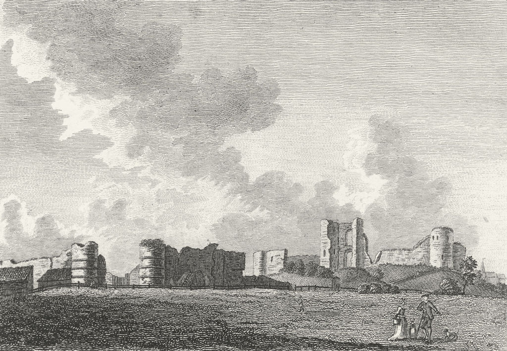 SUSSEX. Pevensey Castle. Grose 1783 old antique vintage print picture