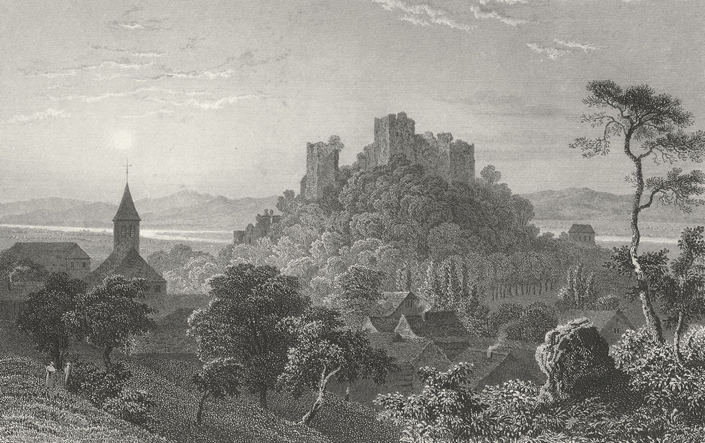 GERMANY. Ruins, Badenweiler. Tombleson 1830 old antique vintage print picture