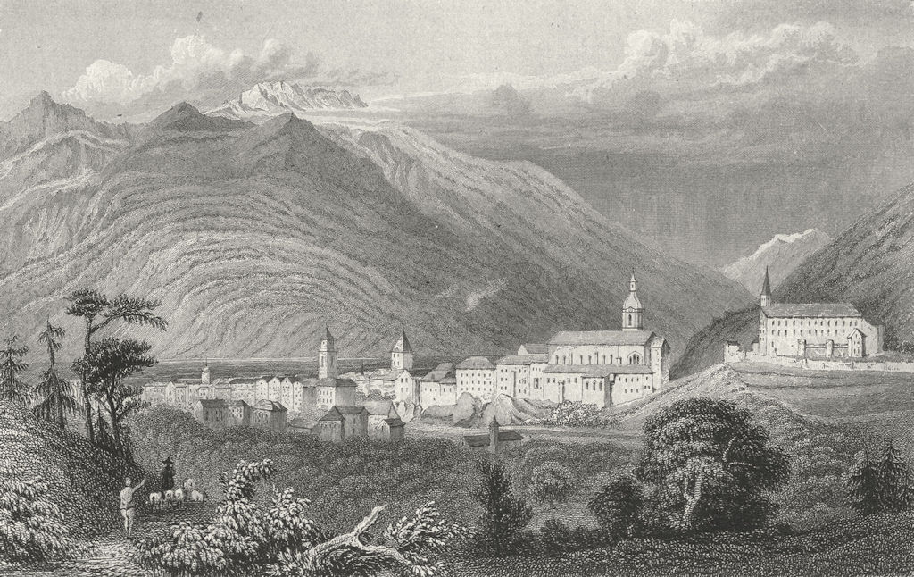 SWITZERLAND. Chur, Coire. Germany(Choire). Tombleson 1830 old antique print