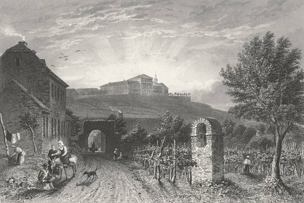 GERMANY. Johannesberg. Tombleson Castle 1830 old antique vintage print picture