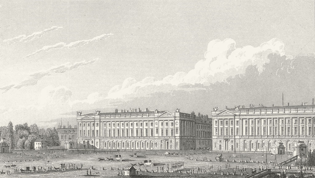 Associate Product PARIS. Place Louis Seize. Pugin Horses Carriages 1834 old antique print