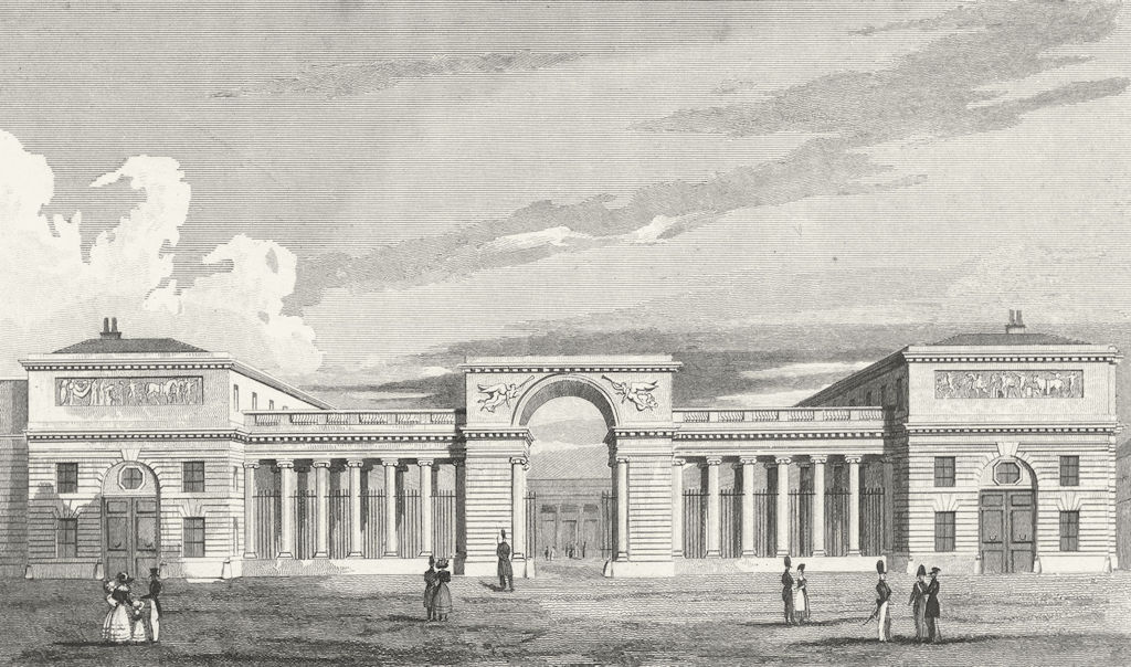PARIS. Palace of Legion Honour. Pugin Place Guard 1828 old antique print