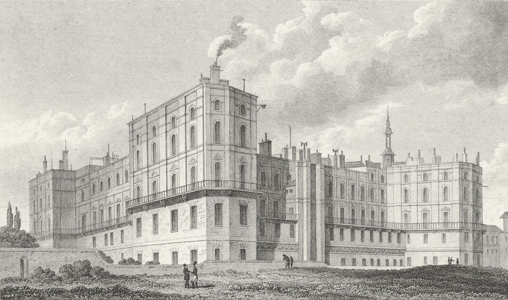 FRANCE. Chateau St Germain En Laie. Pugin 1828 old antique print picture