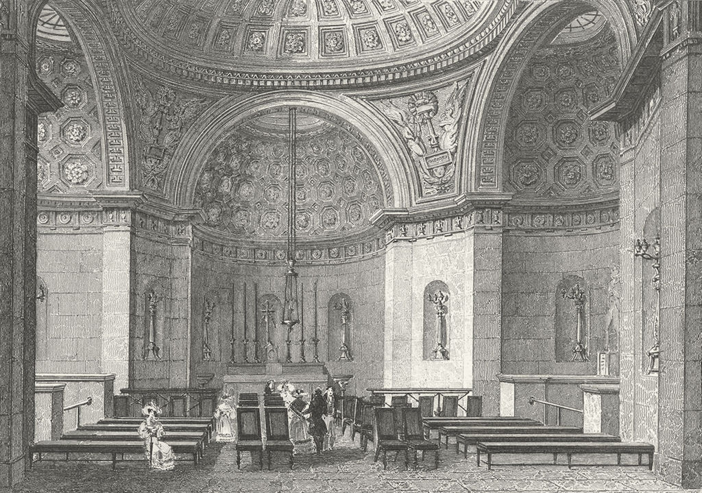 PARIS. Chapelle Expiatoire Louis XVI. figure 1834 old antique print picture