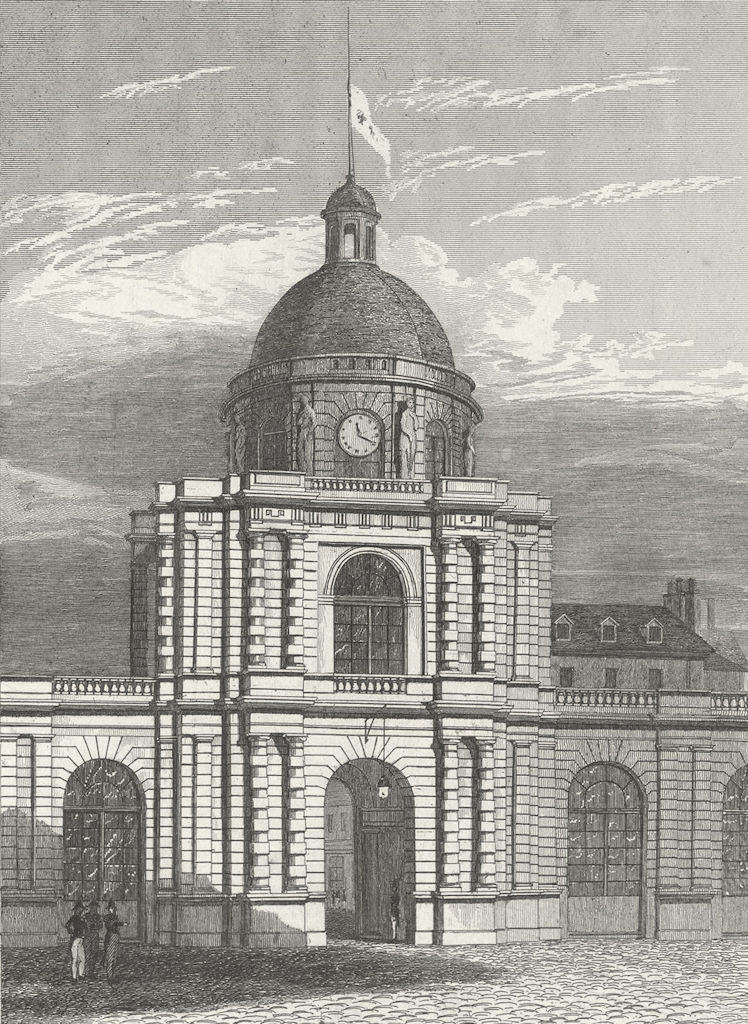 PARIS. Entree Palais Luxembourg. figure 1828 old antique vintage print picture